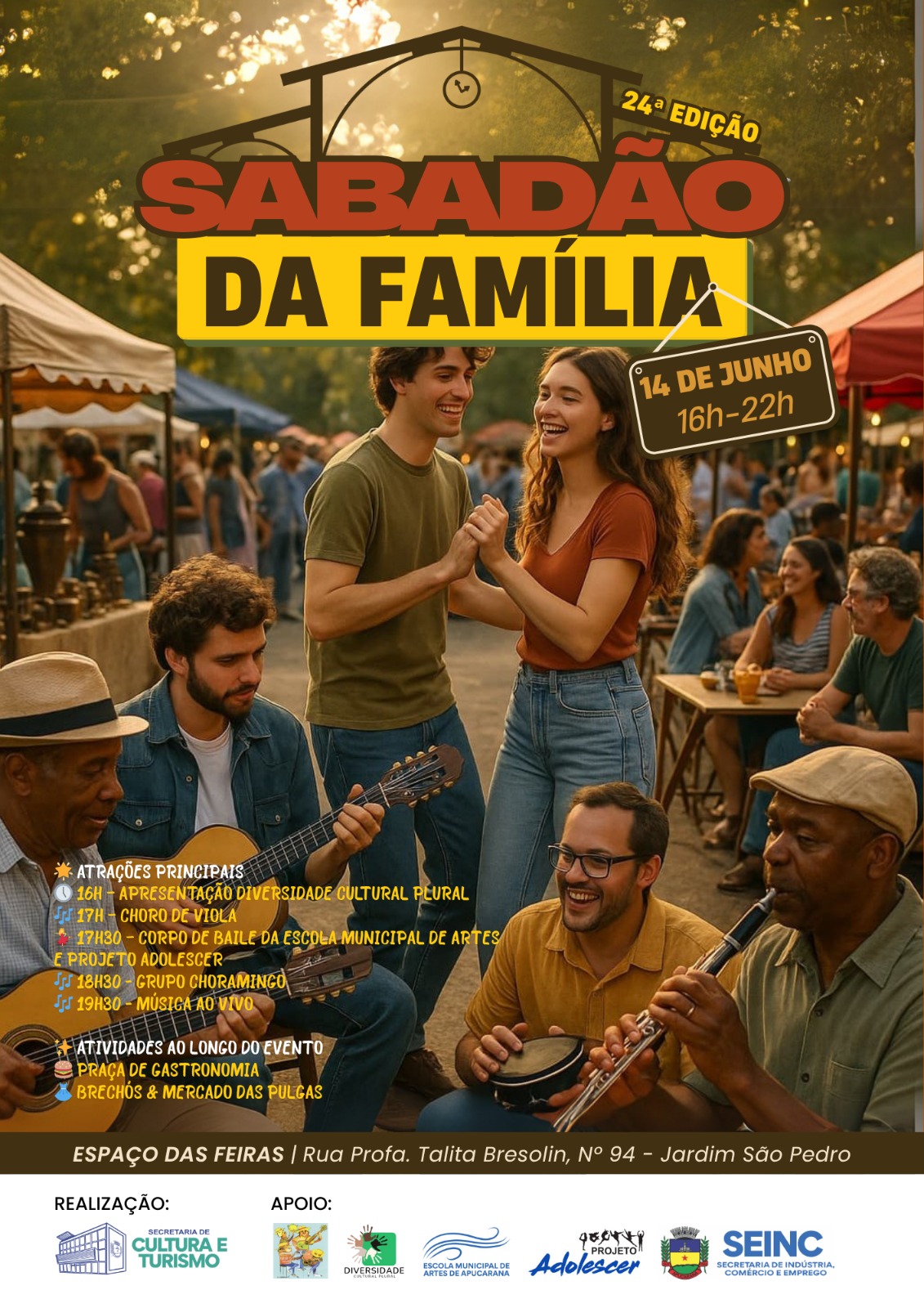 Imagem do evento Sabadão da Família, no Espaço das Feiras